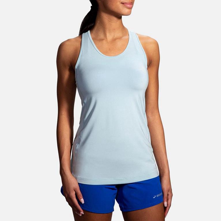 Brooks Pick-Up Running Tank Top - Women's - Blue (38591-YZHW)